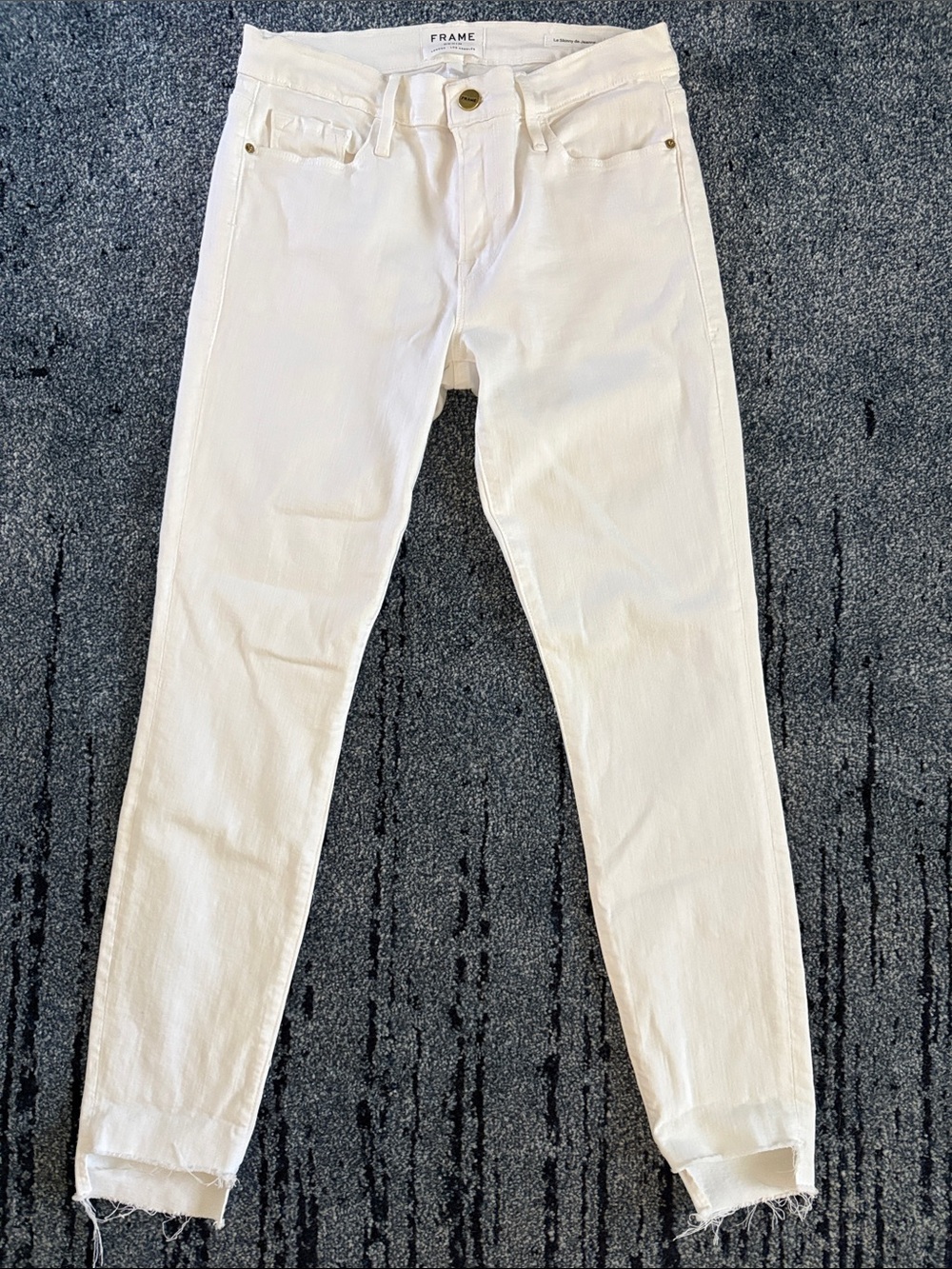 Frame Denim Le Skinny de Jeanne White Jeans-Excellent Condition